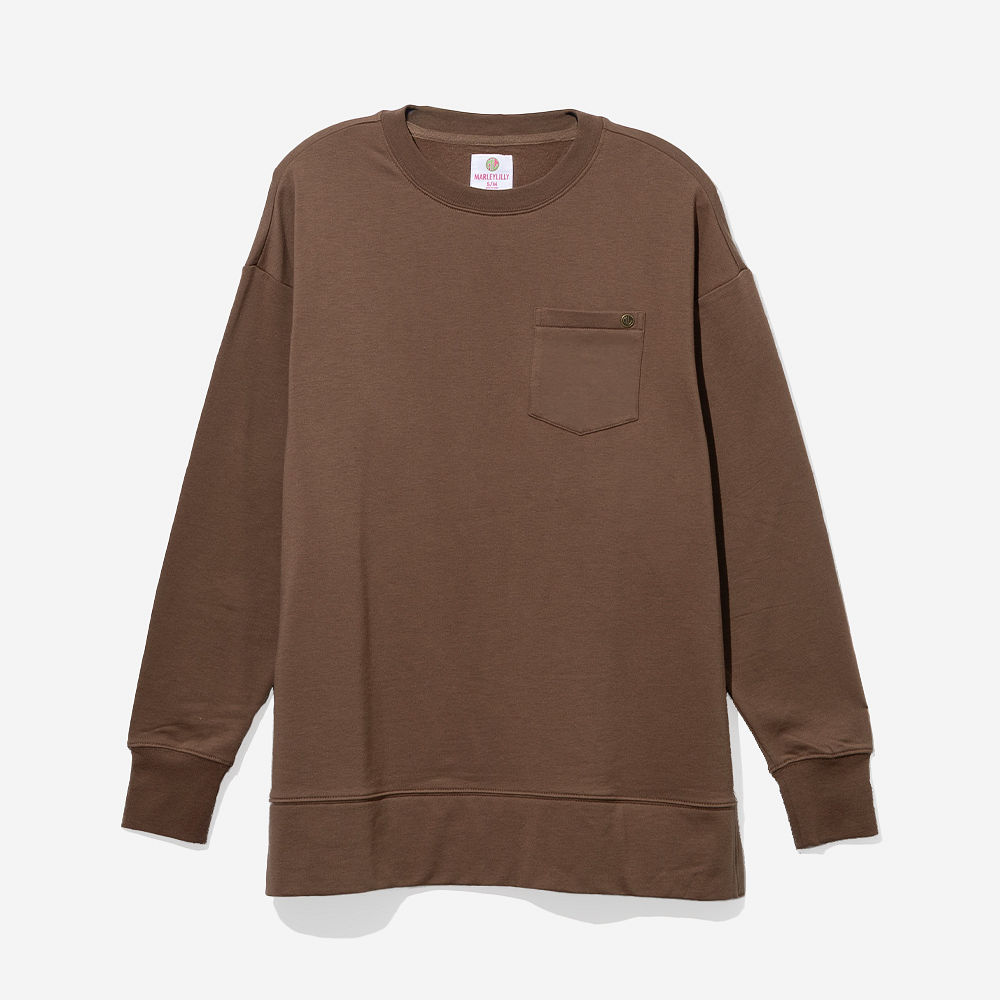 Monogrammed Crewneck Sweatshirt | Brown