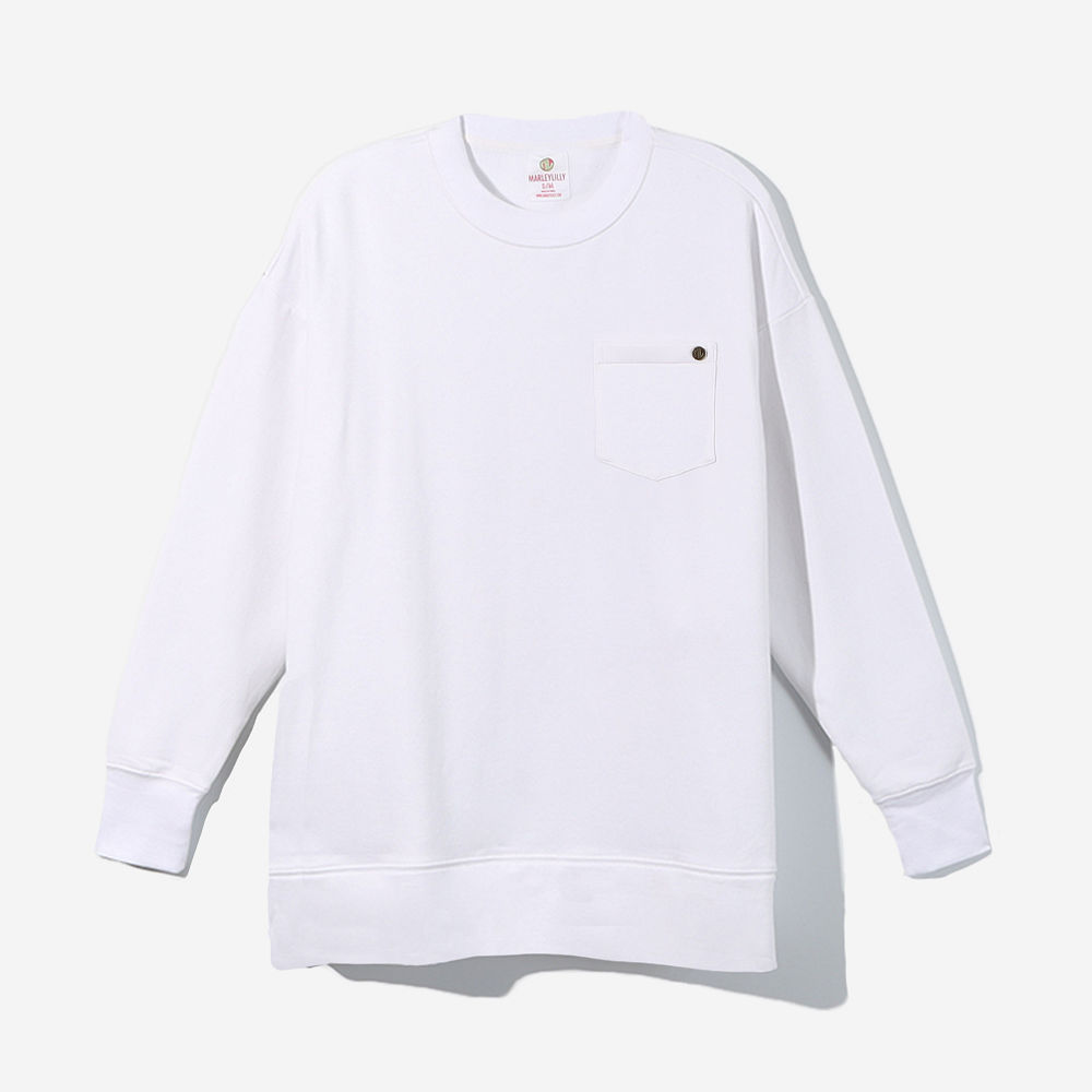 heathered grey monogrammed crewneck sweatshirt with leggings