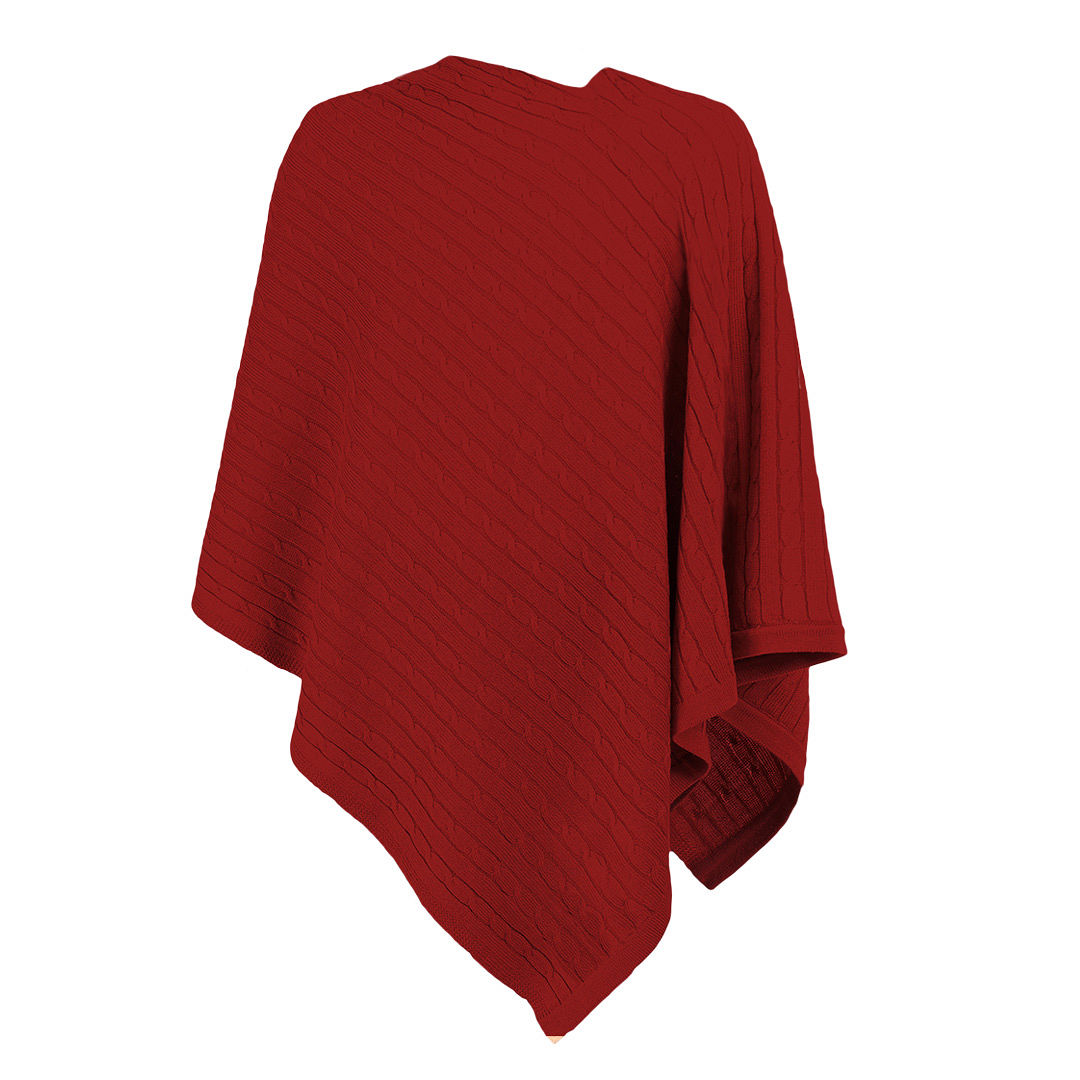 front and side of girls hot pink poncho