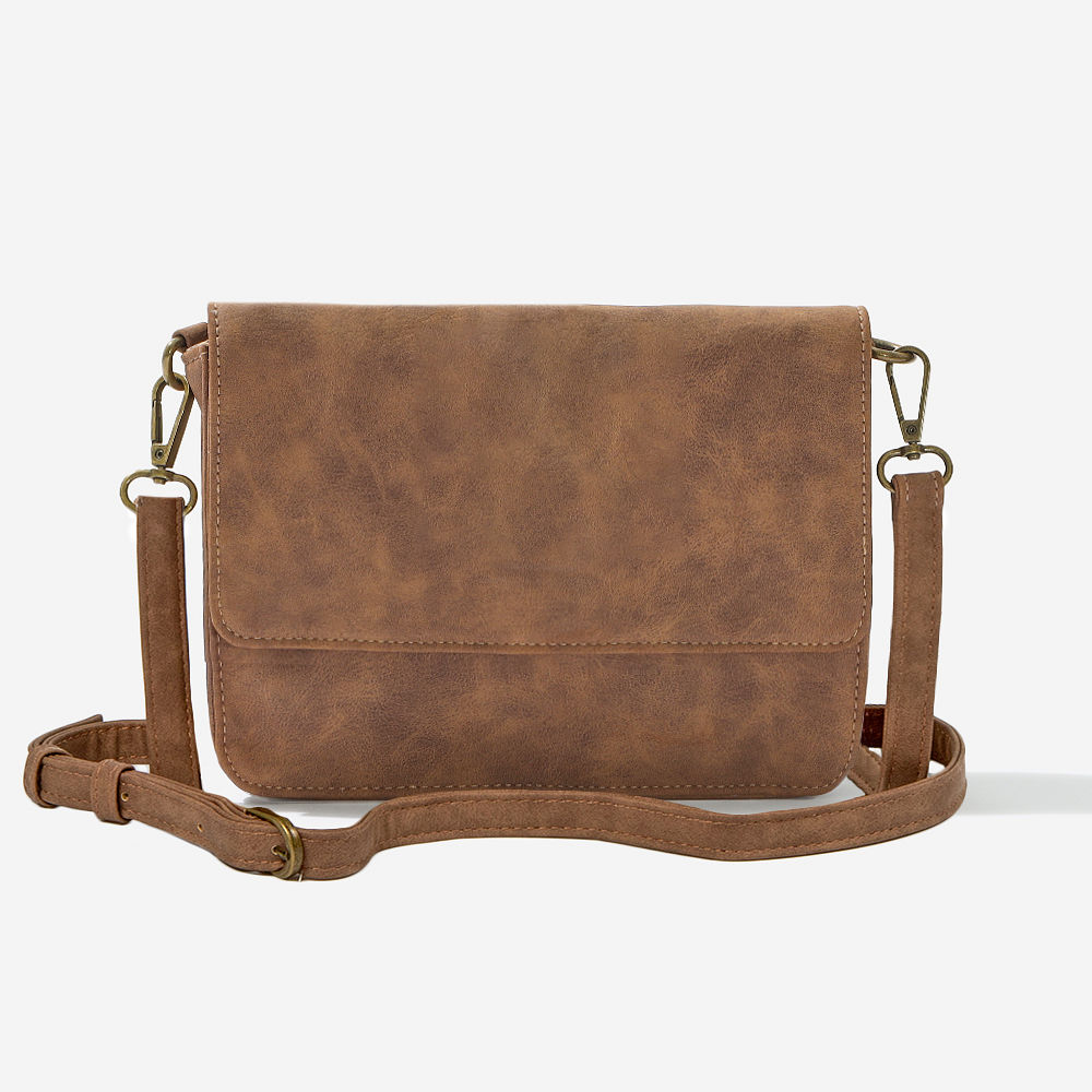 leopard crossbody on model