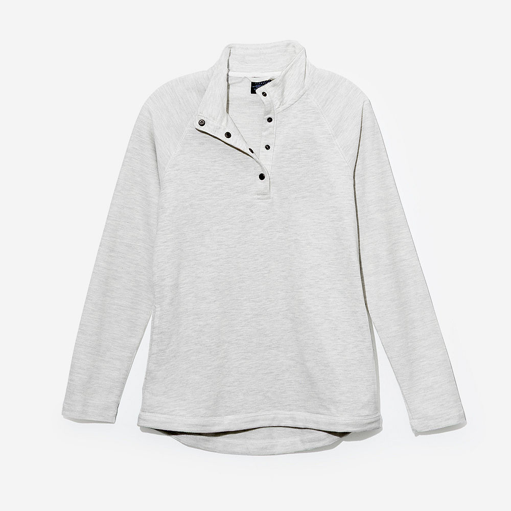 Monogrammed Essential Pullover | Heathered Ivory