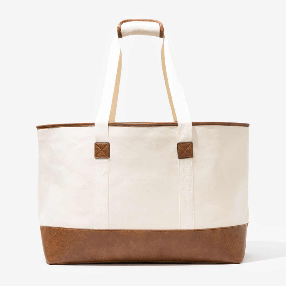 personalized cooler and extra large tote bag in watercolor cheetah in trunk