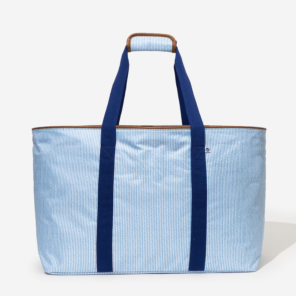 personalized cooler and extra large tote bag in watercolor cheetah in trunk