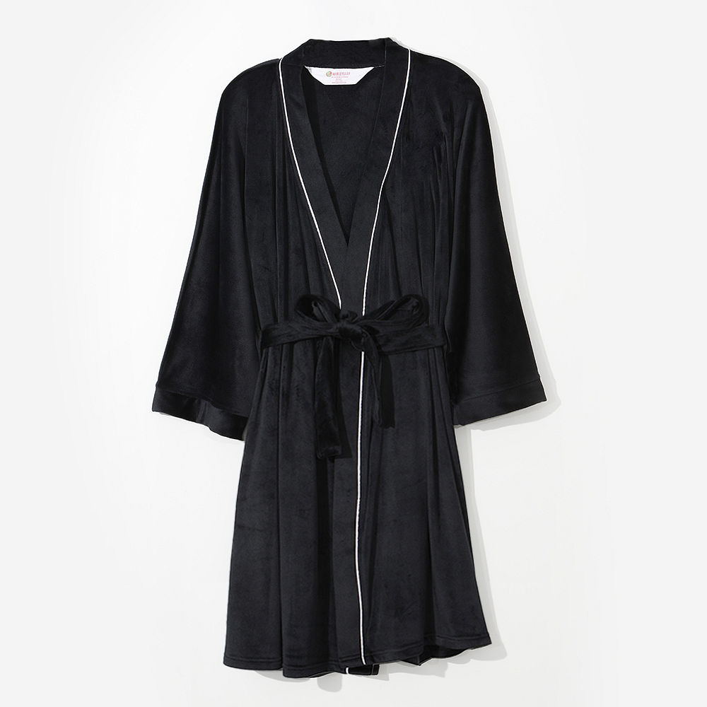 black fleece robe