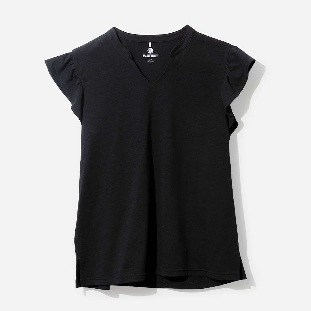 Fifi Flutter Sleeves Top (White)