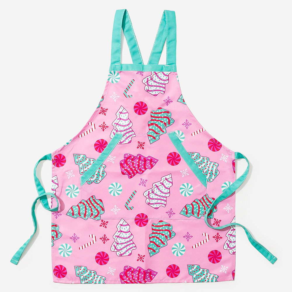 close up of personalized fun and frosted apron