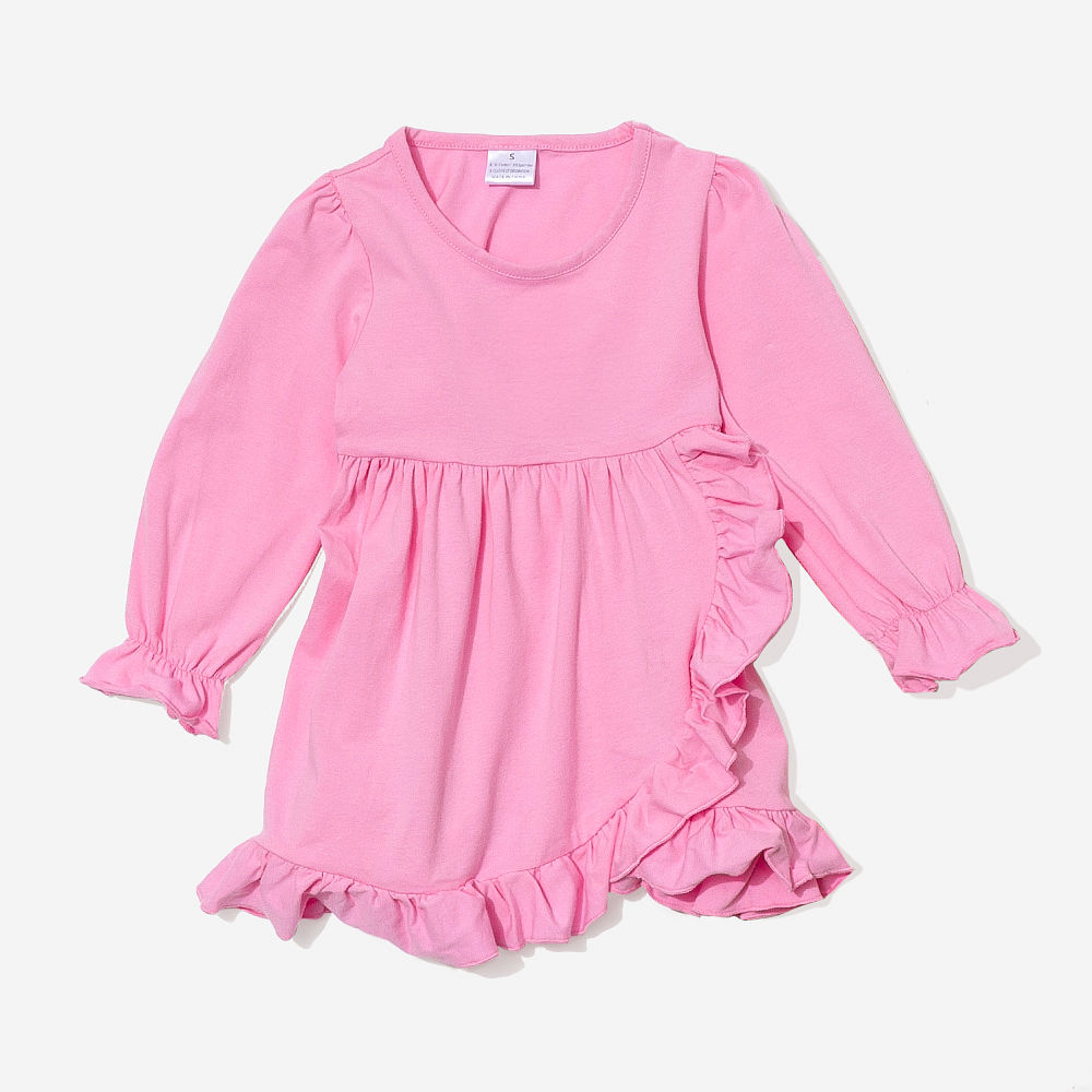 little girl wearing pink bows monogrammed ruffle legging tunic set