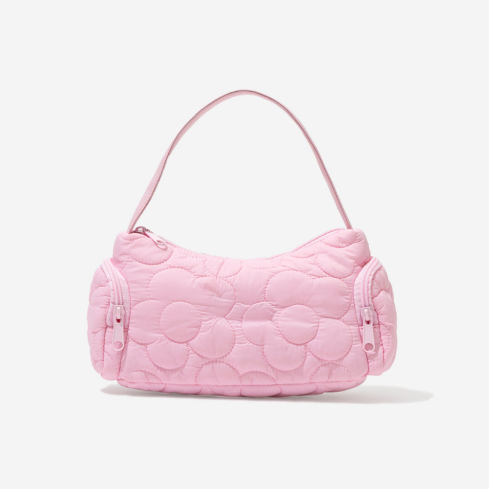 pink girls shoulder bag up close