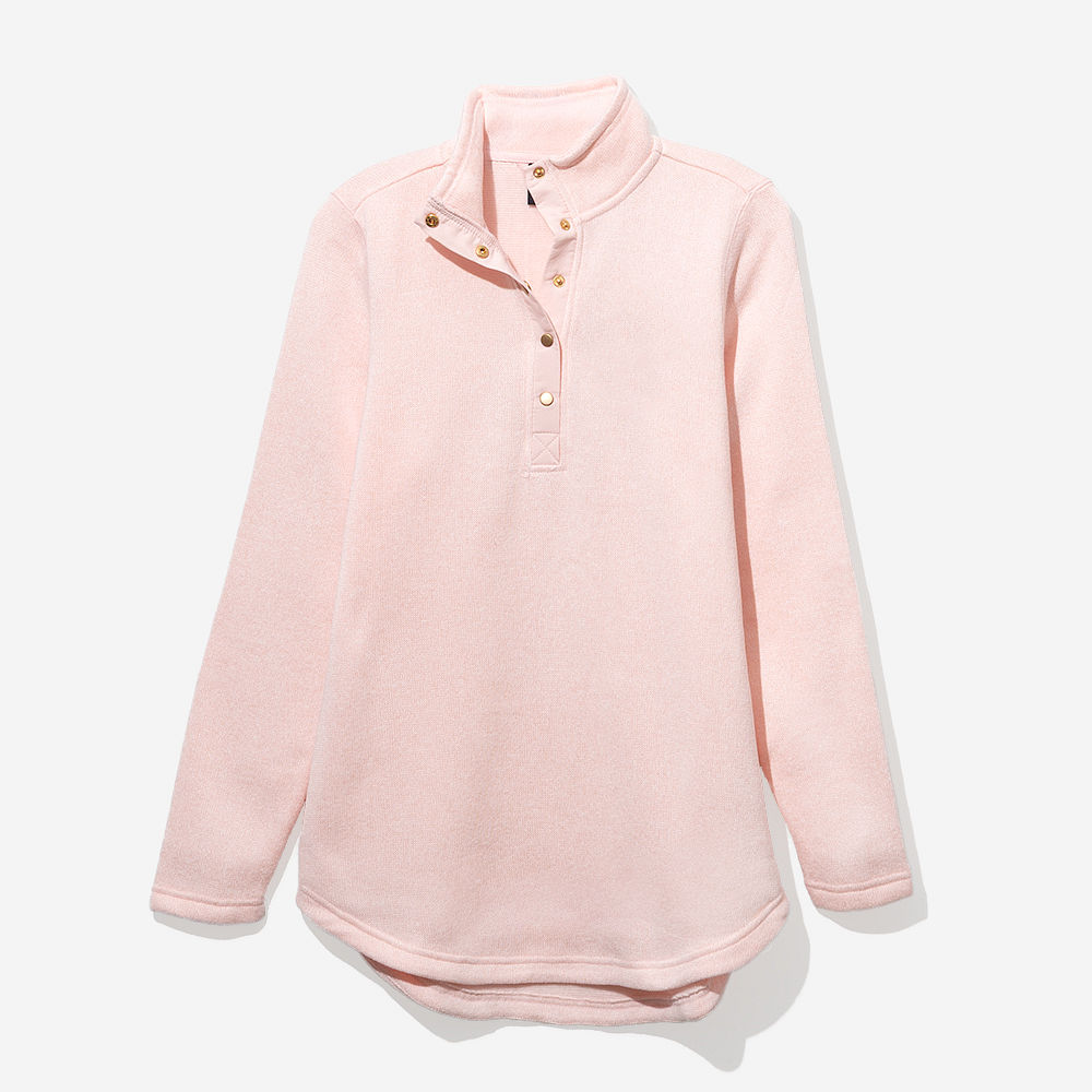Monogrammed Heathered Pullover Tunic | Light Pink