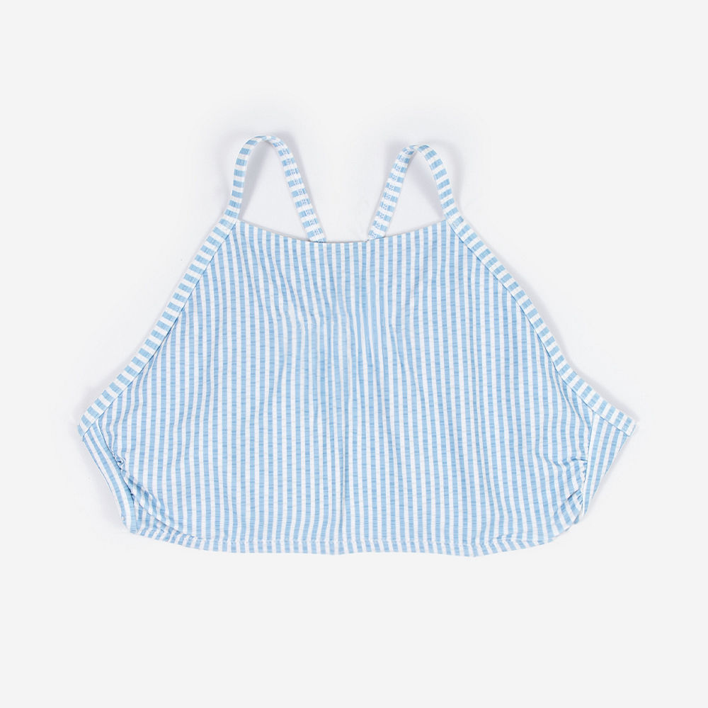 back of black high neck bikini top