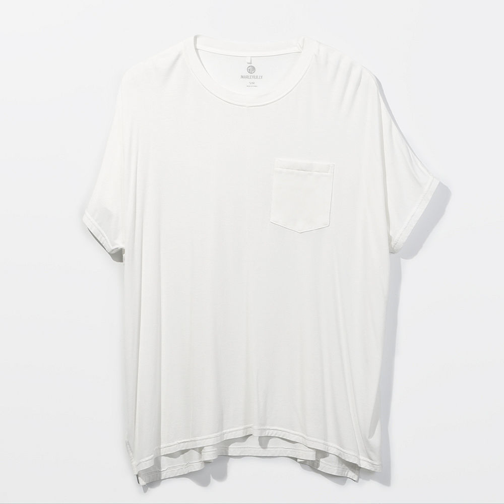 hydrangea earrings with blue bell short sleeve tunic