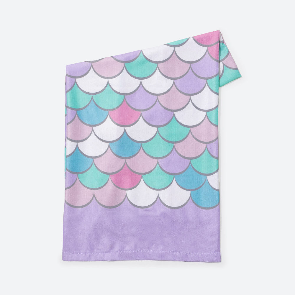 Monogrammed Kids Beach Towel | Mint Mermaid