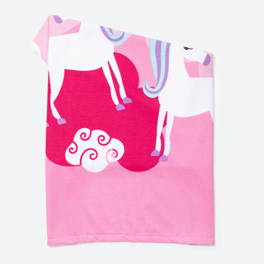 Monogrammed Kids Beach Towel | Unicorn
