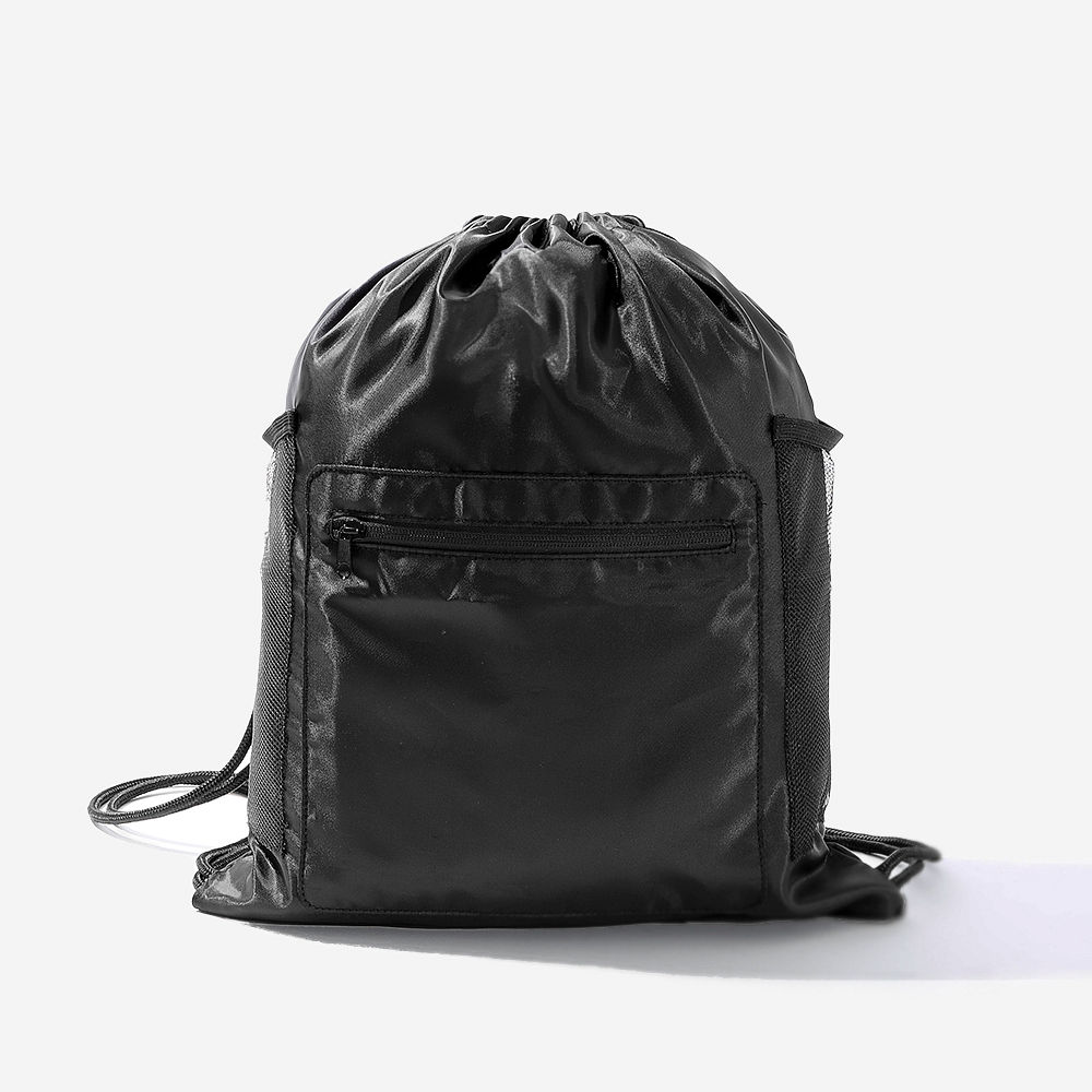 inside of coral floral cinch bag