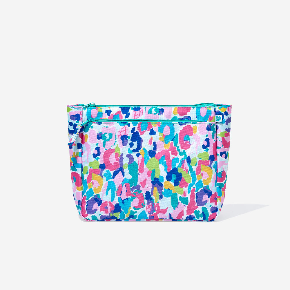 Monogrammed Kids Essentials Pouch | Watercolor Cheetah