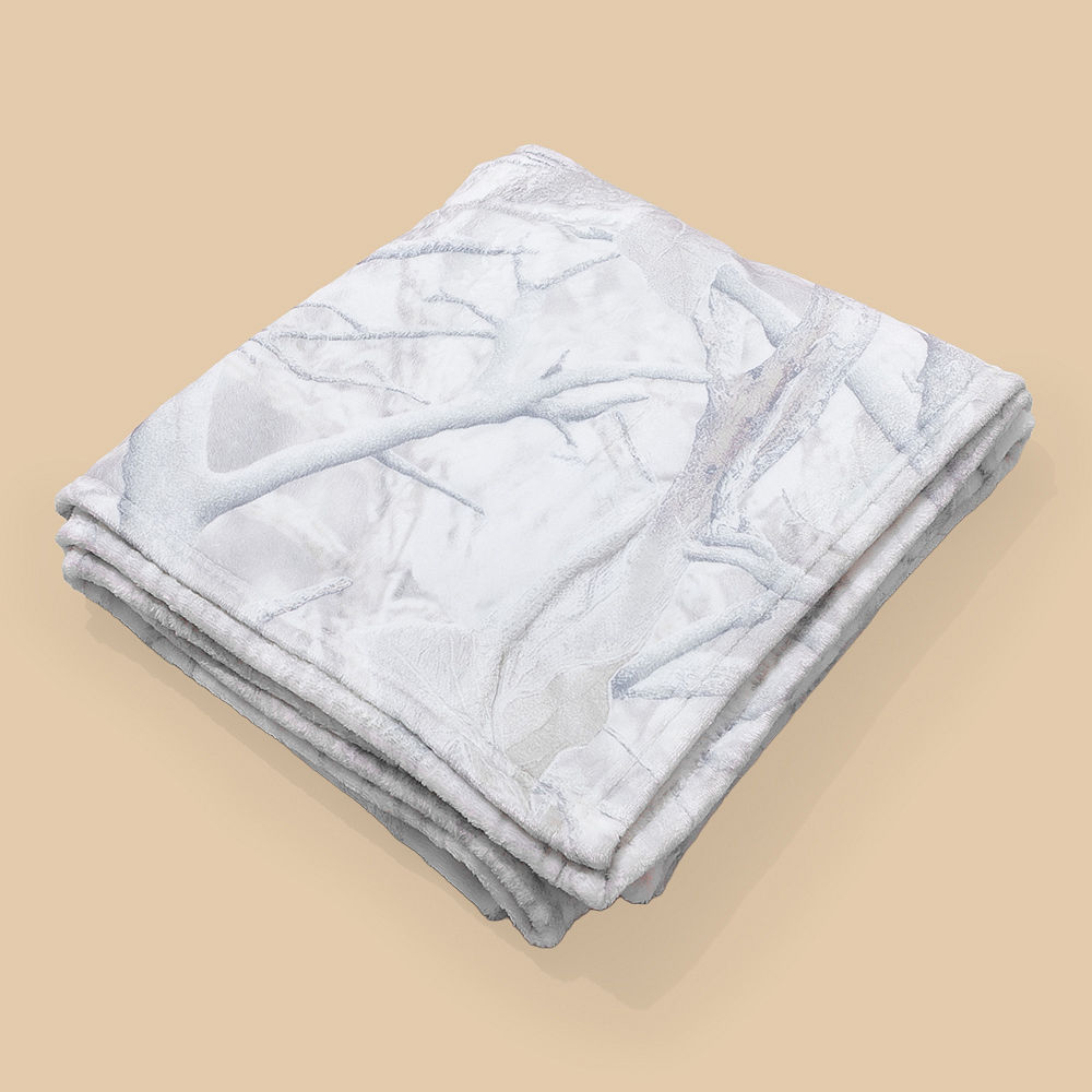 Personalized Kids Plush Blanket | Light Camo