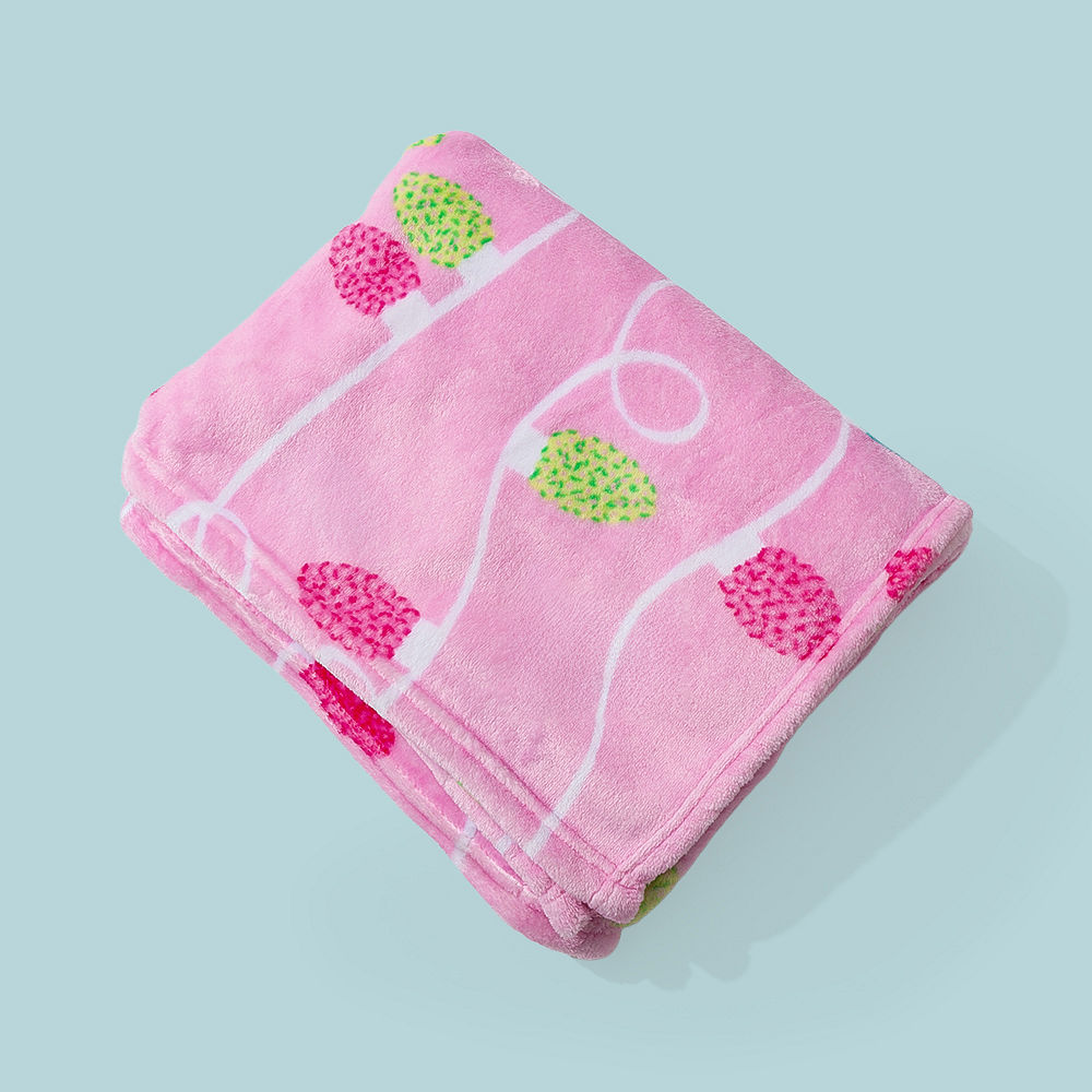 mom and me ivory plush blanket