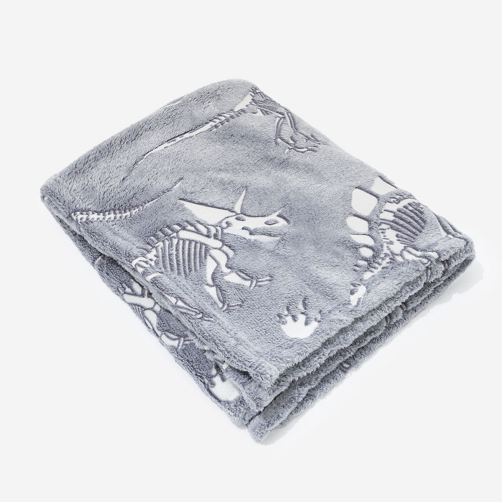 Personalized Kids Plush Blanket | Dinosaurs