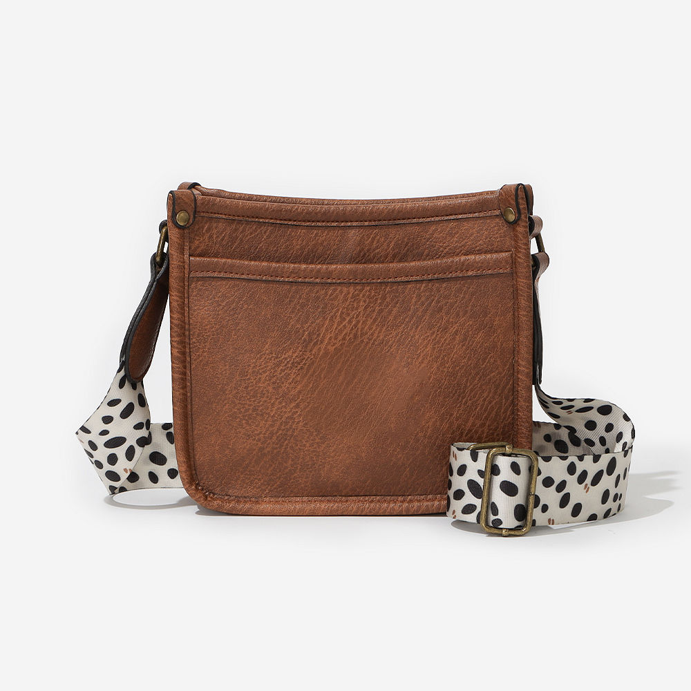 taupe grey kids saddlebag studio shot