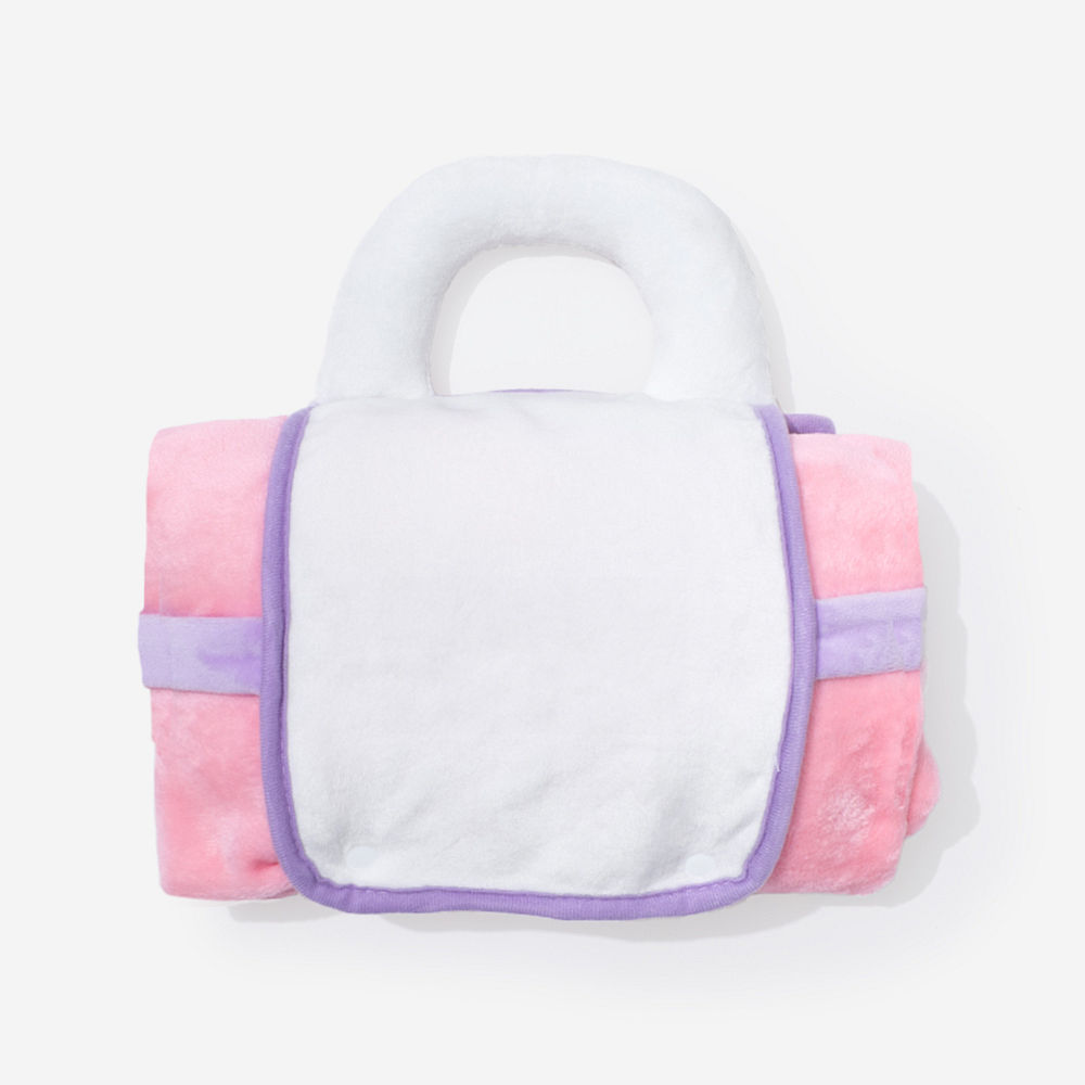 Monogrammed Kids Travel Blanket | Pink