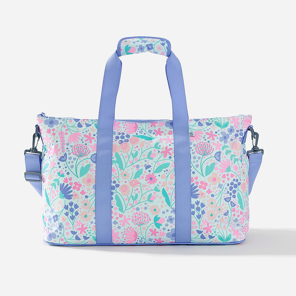 kids coral floral weekend bag and backpack set