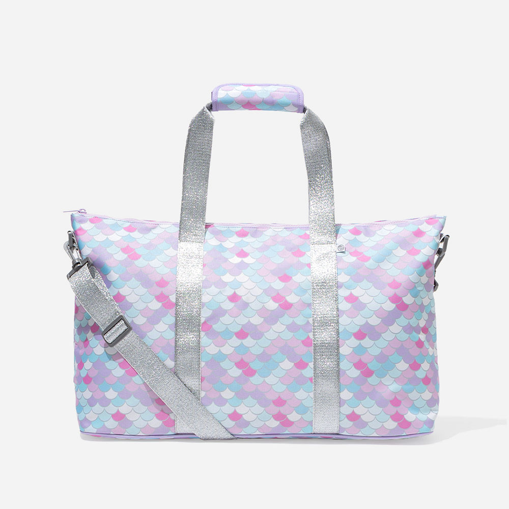 kids coral floral weekend bag and backpack set