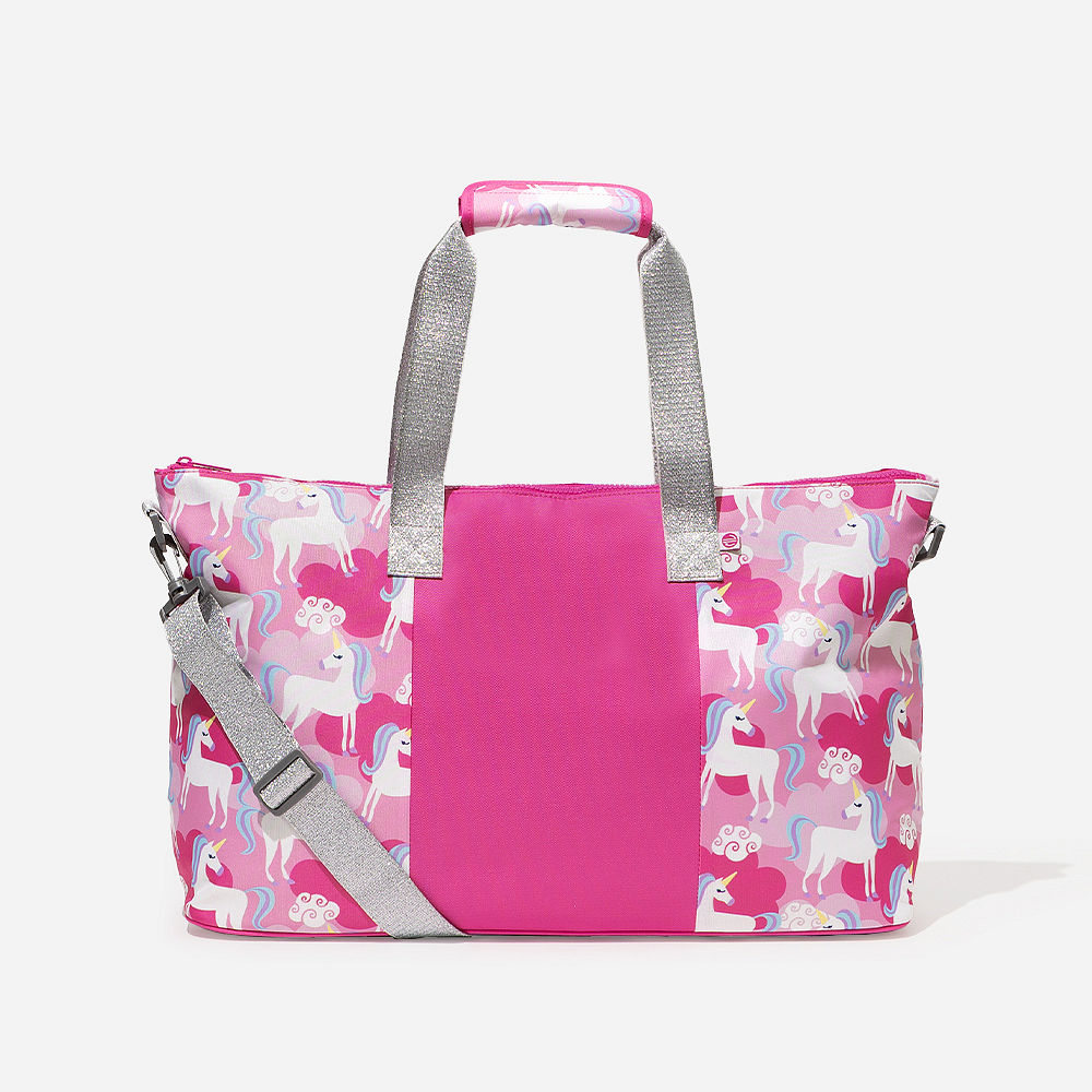 kids coral floral weekend bag and backpack set