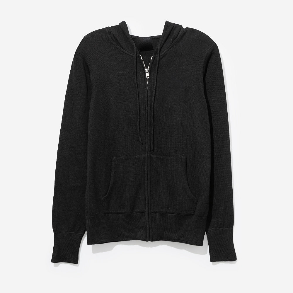 close up of navy grey and blue monogrammed knit sweater jackets