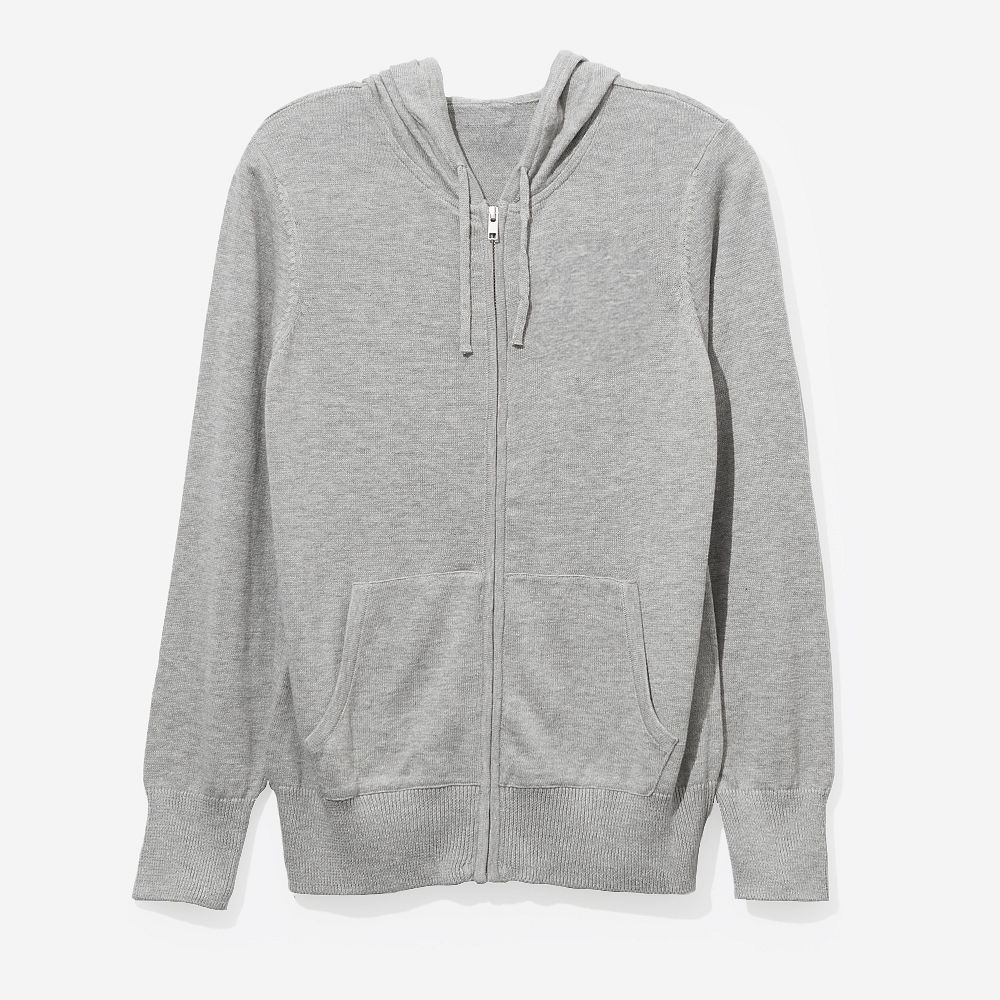 close up of navy grey and blue monogrammed knit sweater jackets