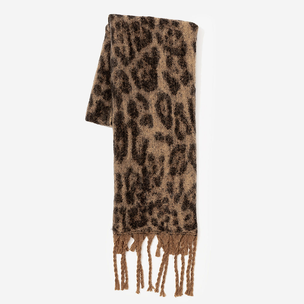 leopard print scarf with bag