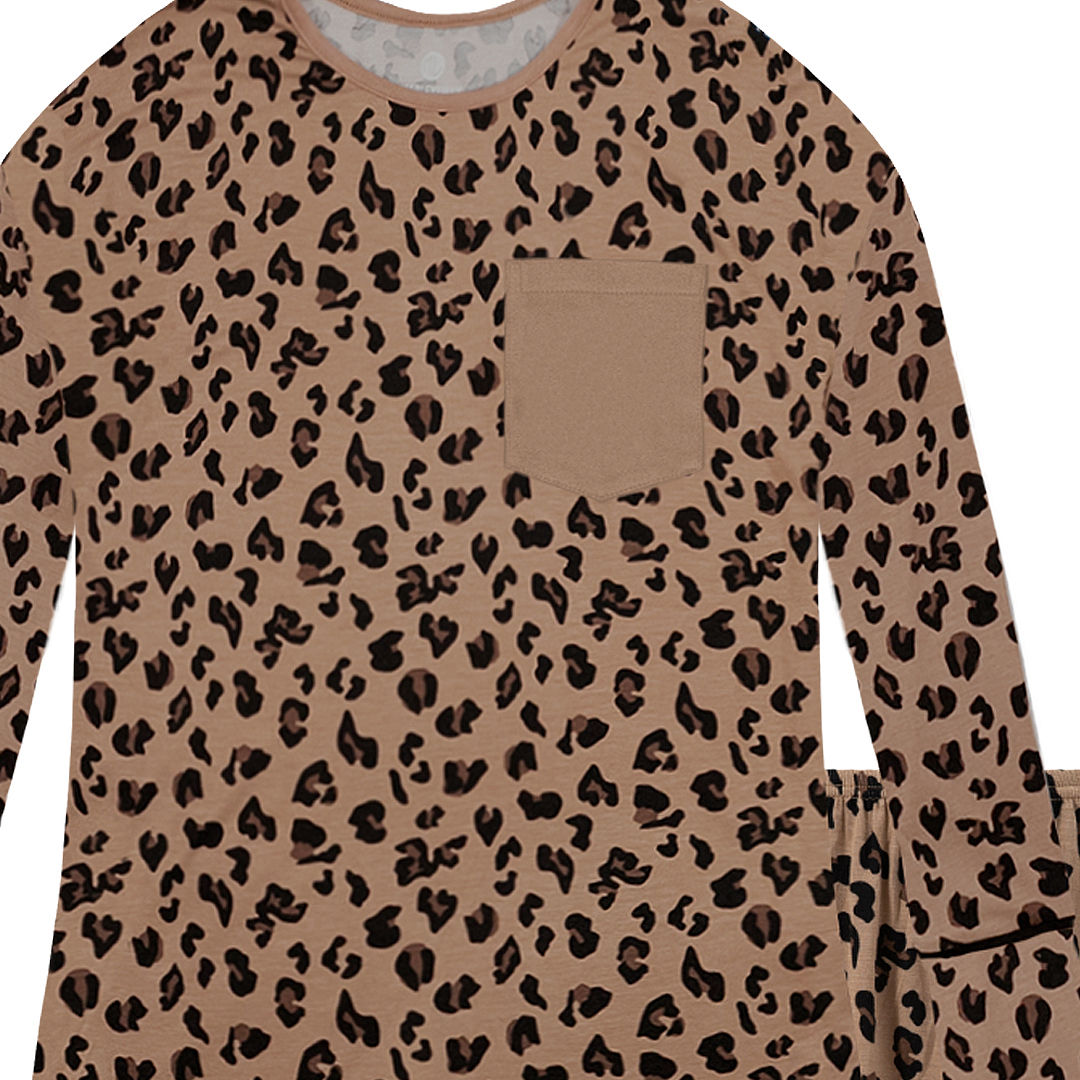 green plaid personalized christmas pajama long sleeve set with christmas tree and presents