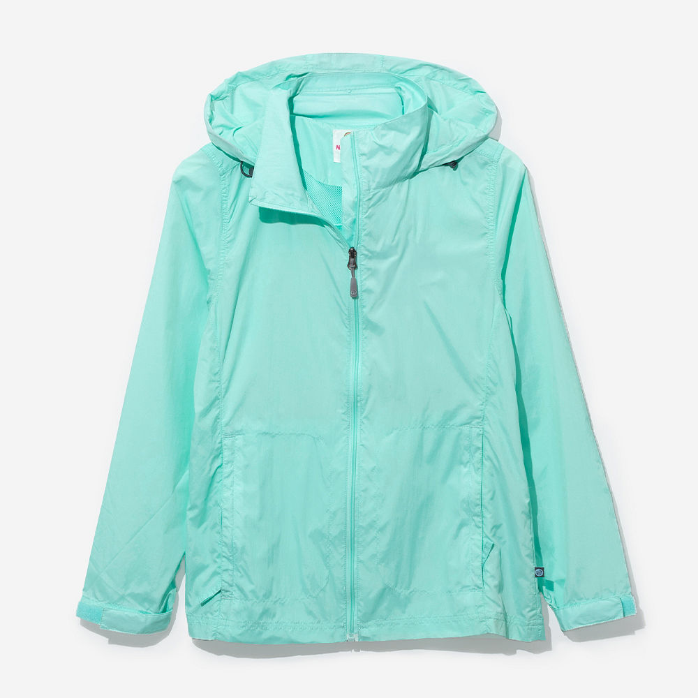 mint lightweight rain jacket on ashley