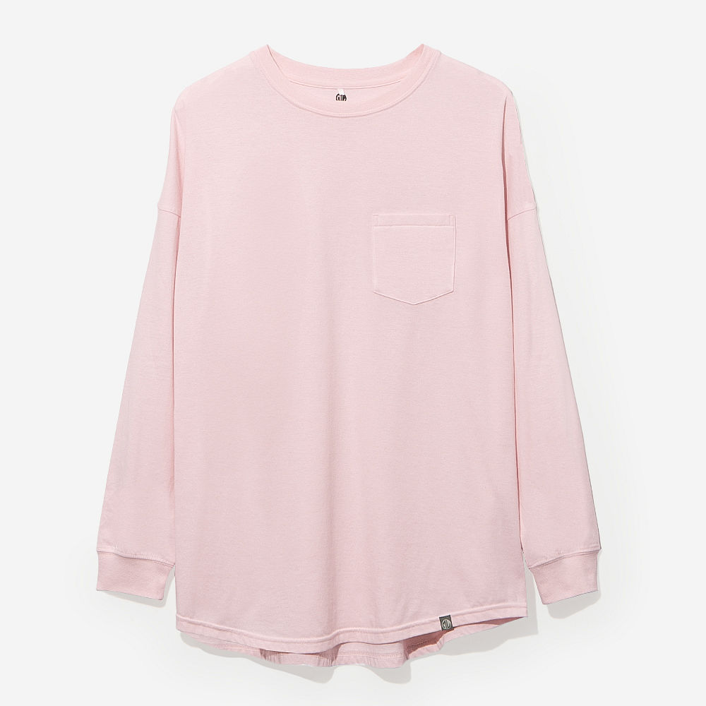 crimson monogrammed long sleeve shirt with christmas presents