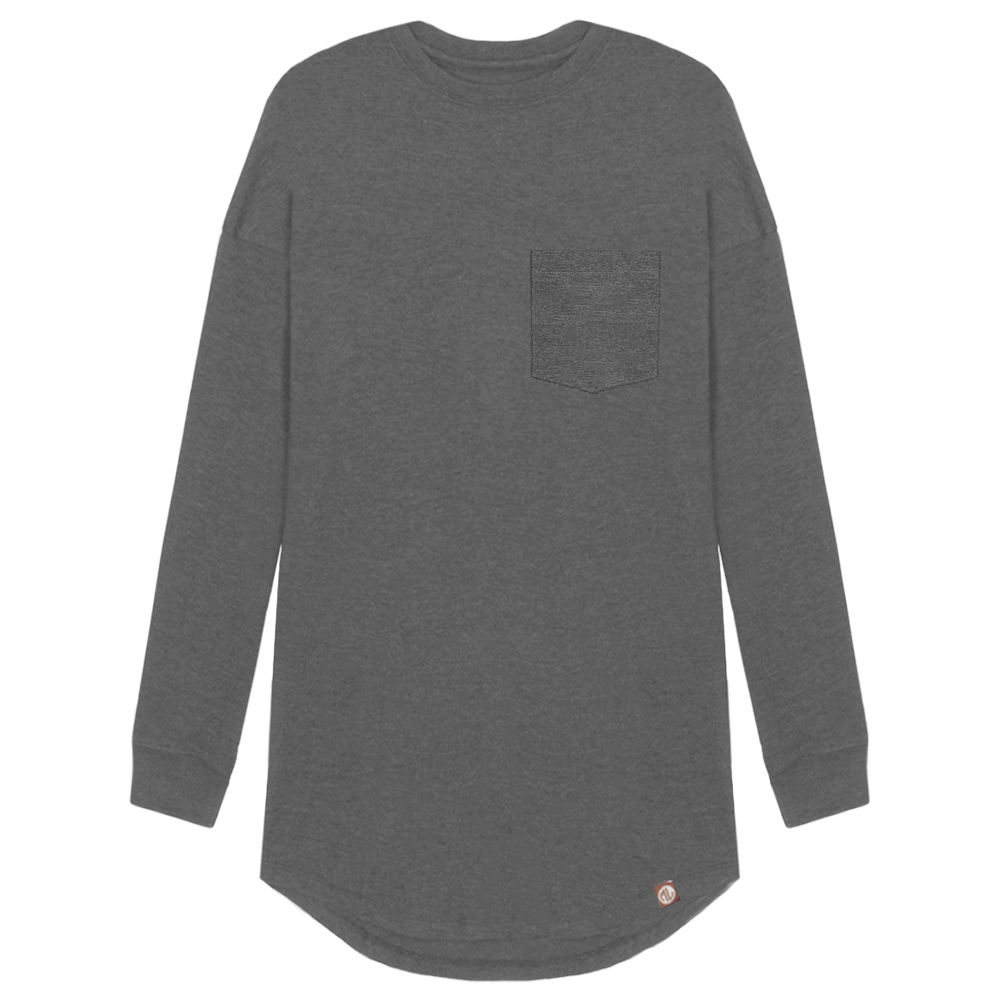 women's burgundy long sleeve tee with baseball hat