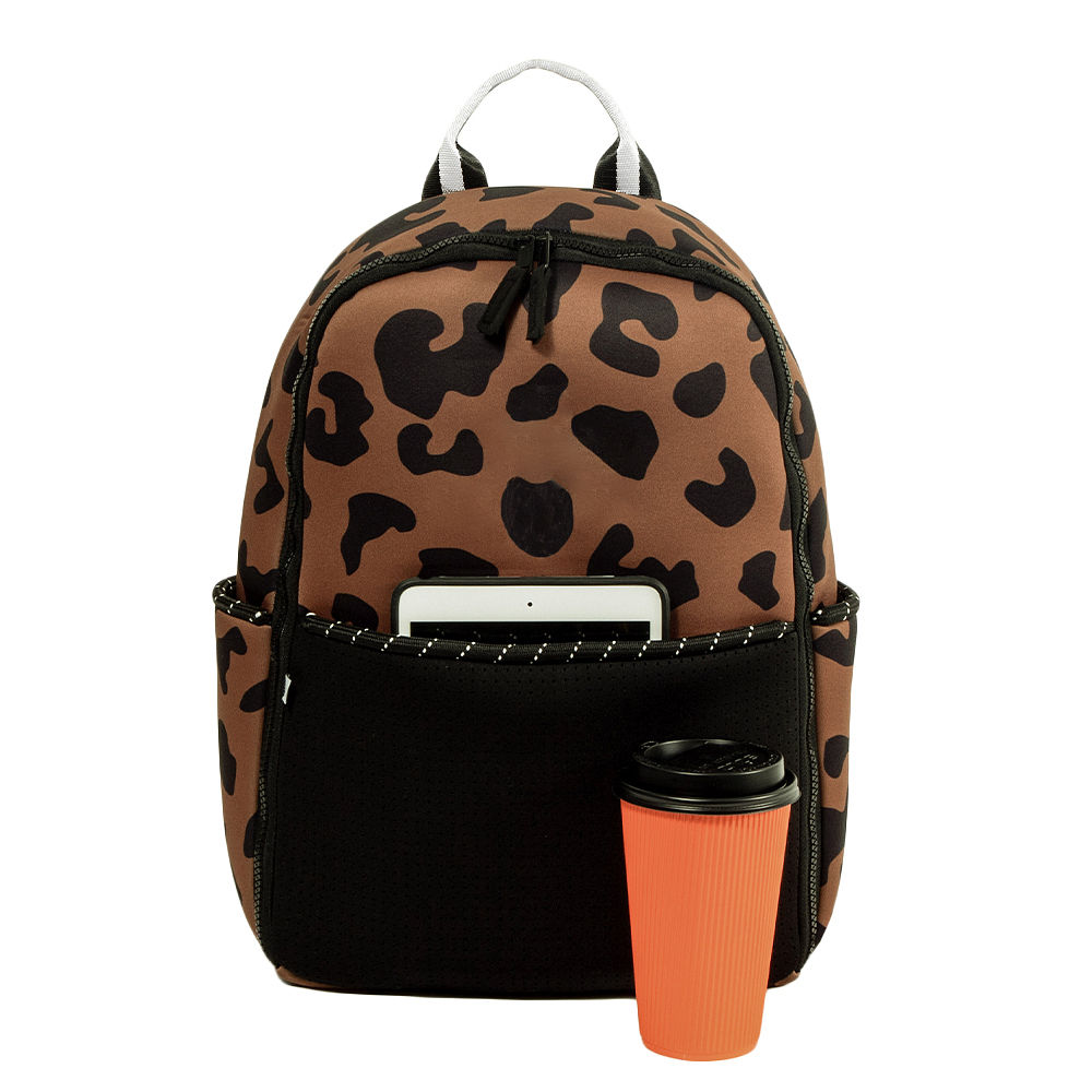 hickory leopard neoprene backpack inside shot