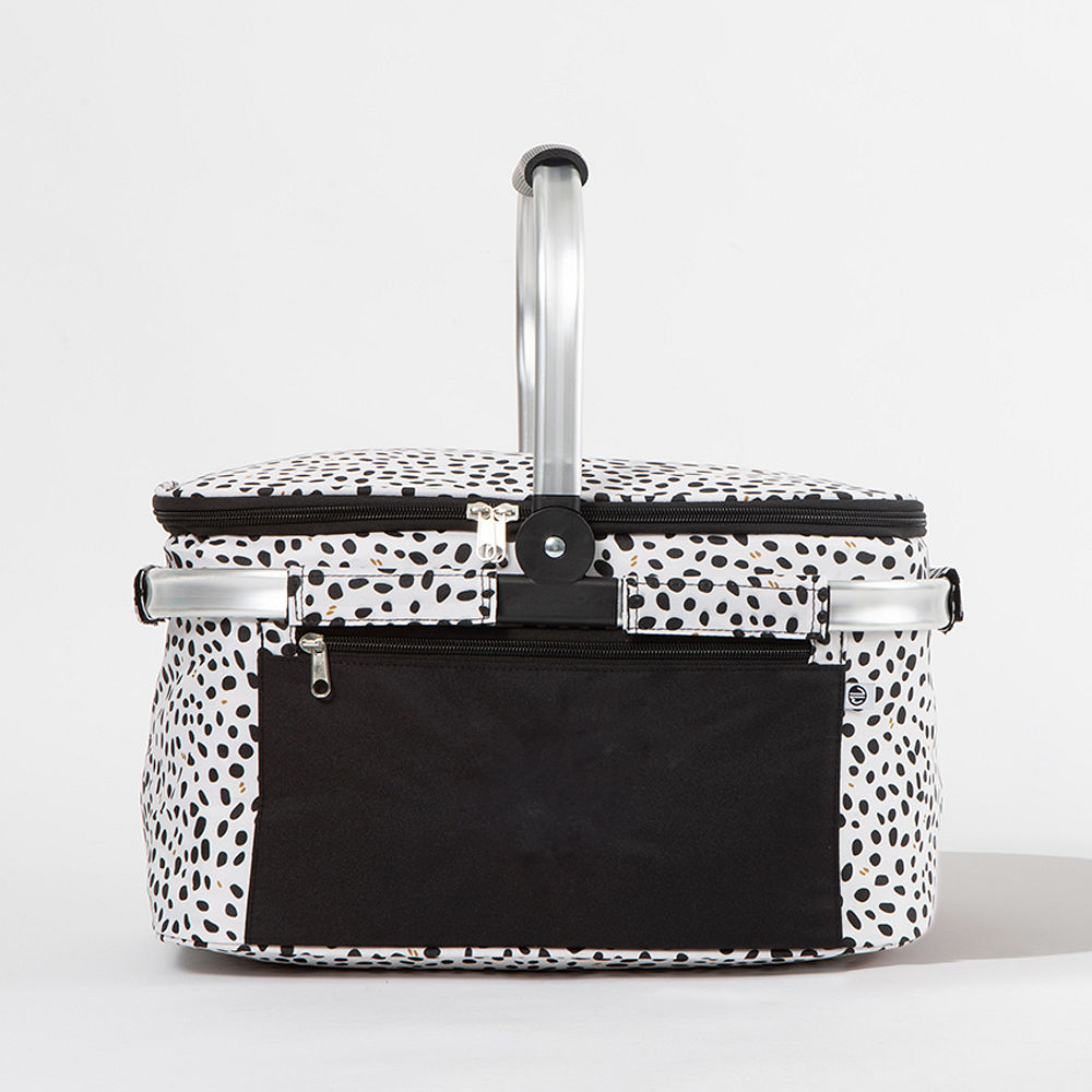 Monogrammed Picnic Basket in hands