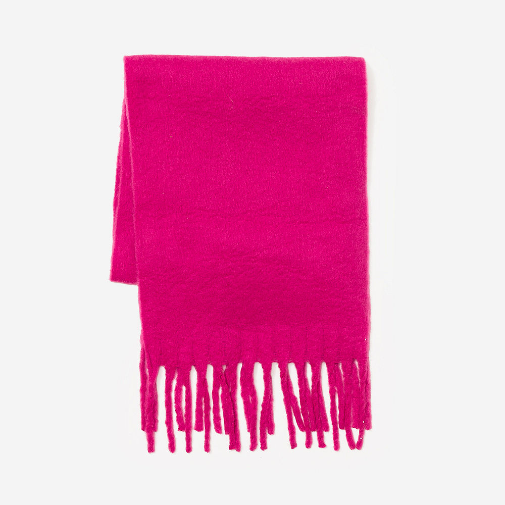 Monogrammed Oversized Scarf | Hot Pink