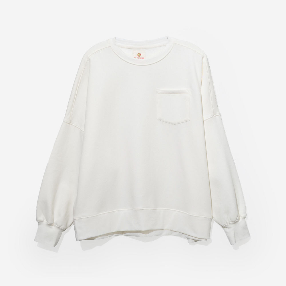 Monogrammed Oversized Sweatshirt | Ivory