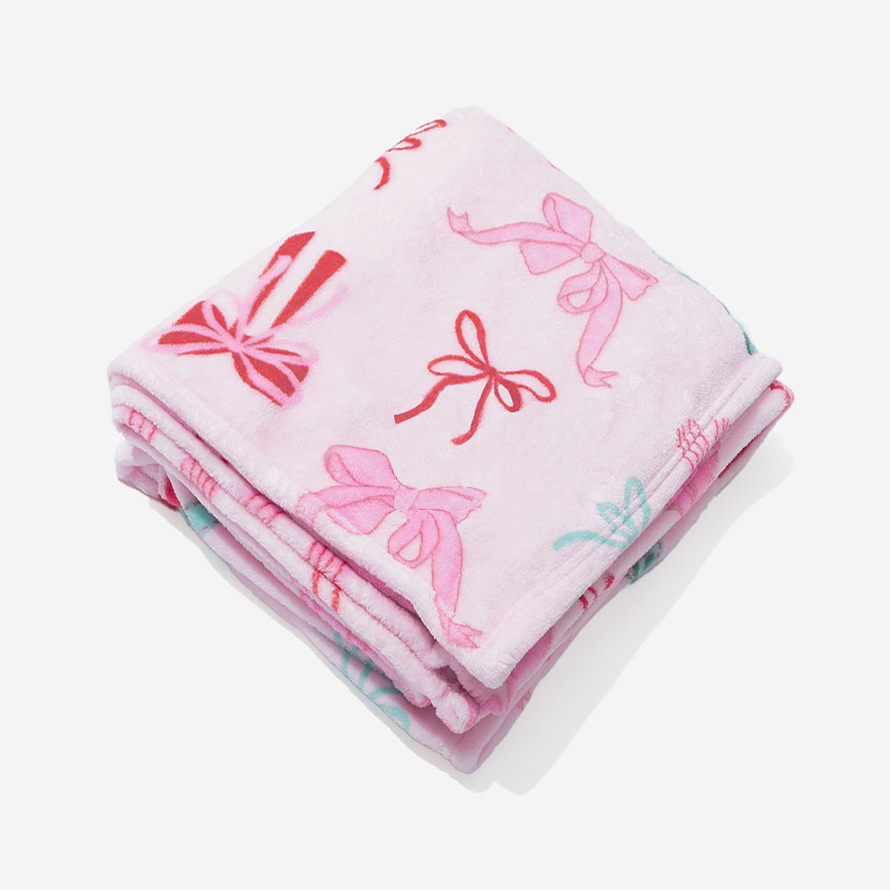Personalized Plush Blanket | Christmas Coquette