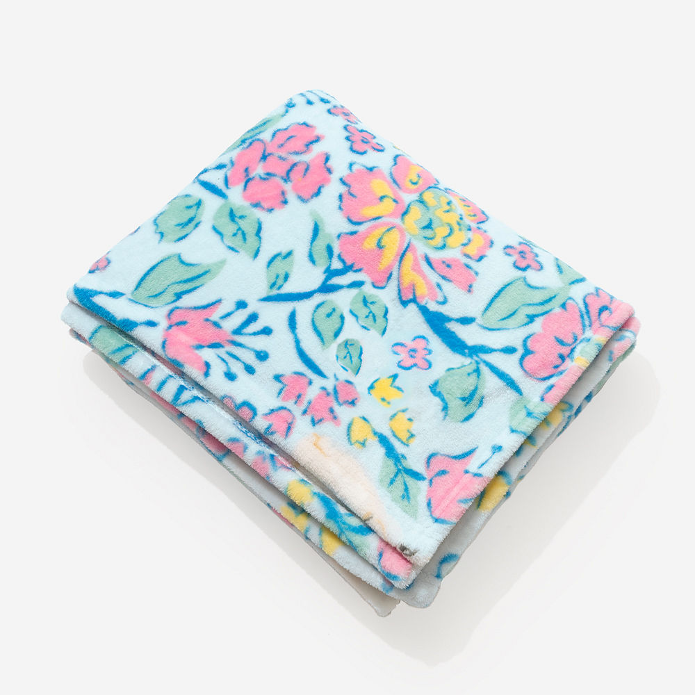 hot pink plush blanket mom and me studio shot