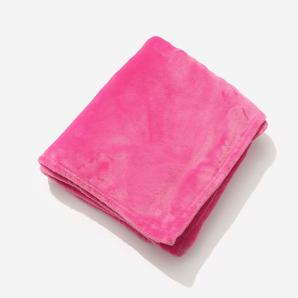 hot pink plush blanket mom and me studio shot