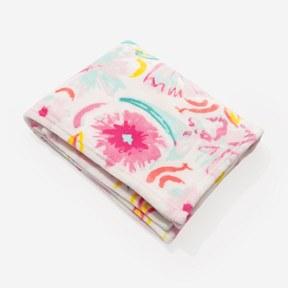 hot pink plush blanket mom and me studio shot