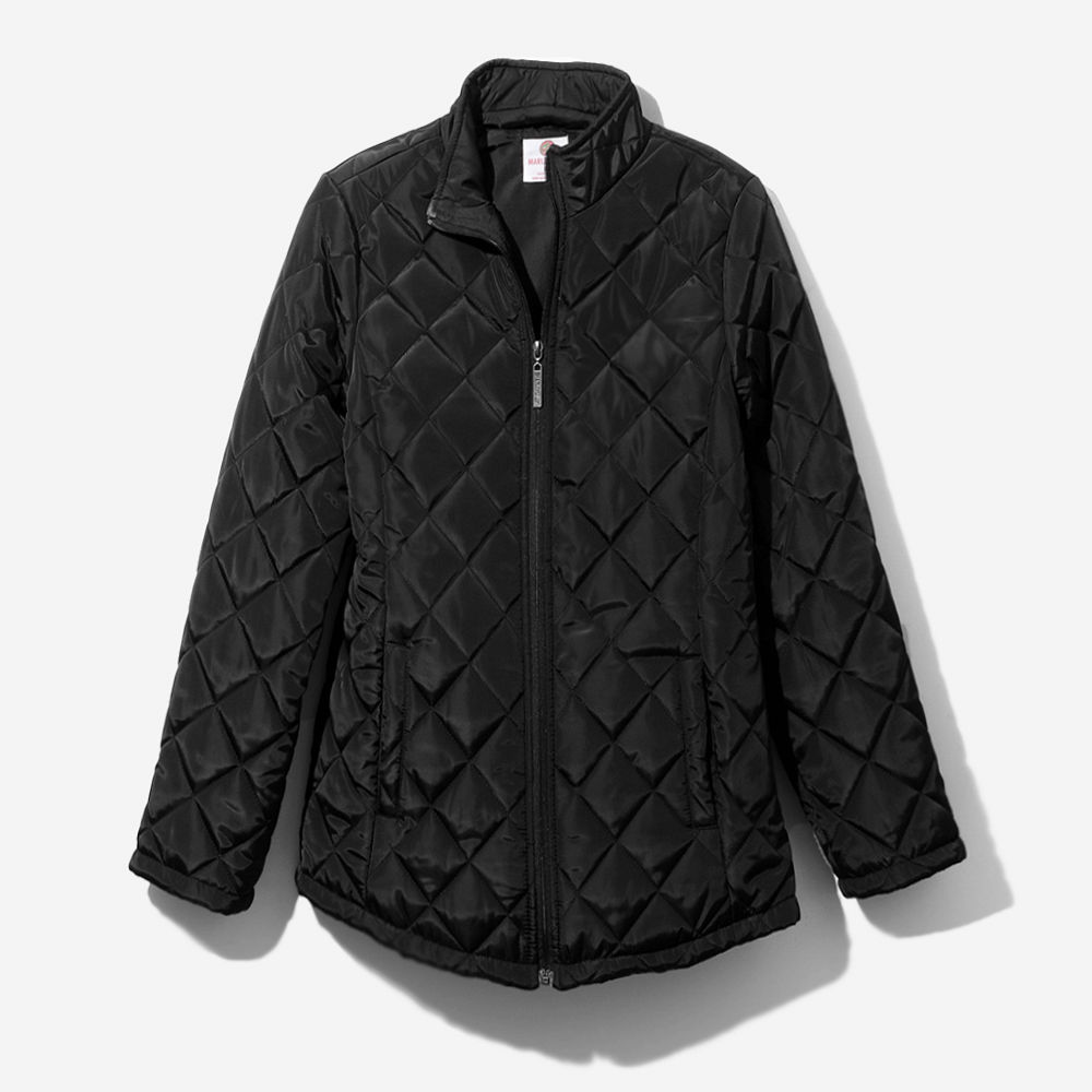 black puffer jacket