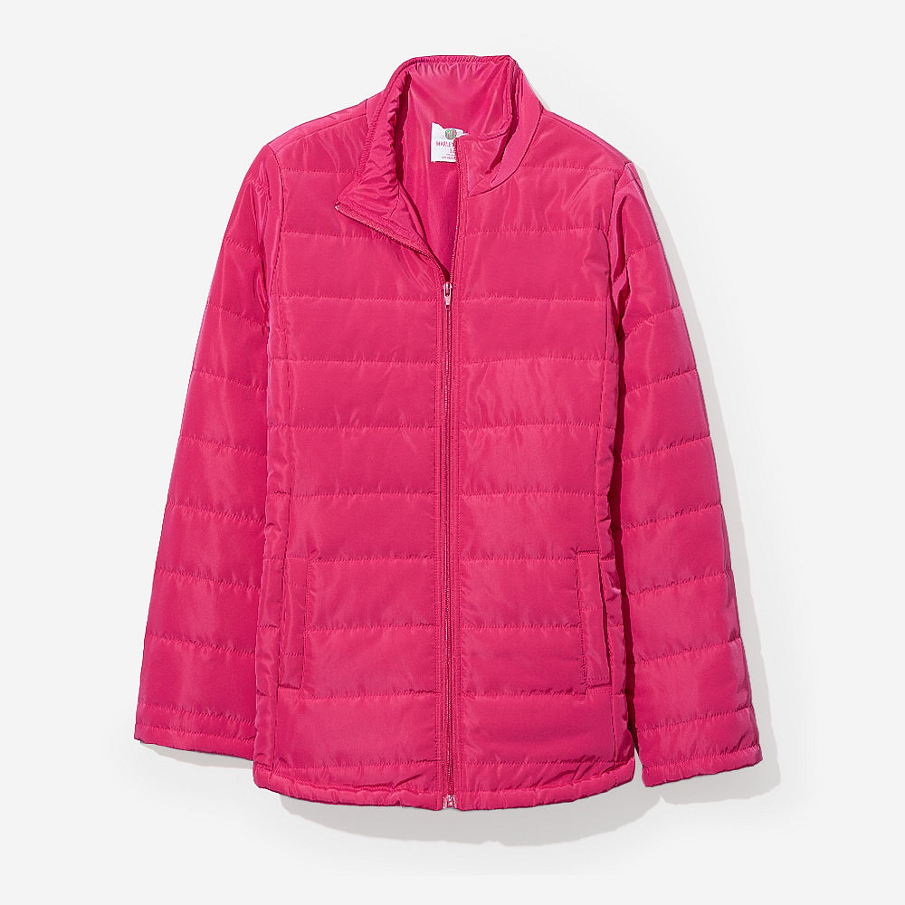 Monogrammed Puffer Jacket | Hot Pink