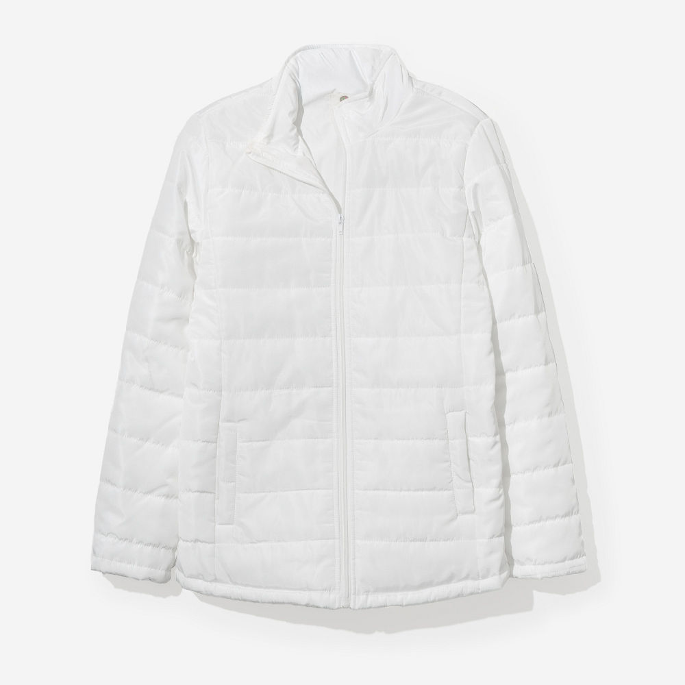 monogrammed black puffer quilted jacket with leggings and sunglasses