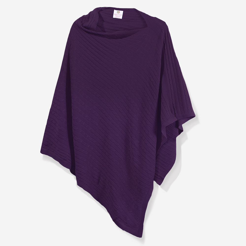 Monogrammed Poncho | Purple