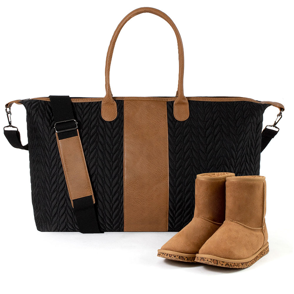 monogrammed quilted travel bag collection