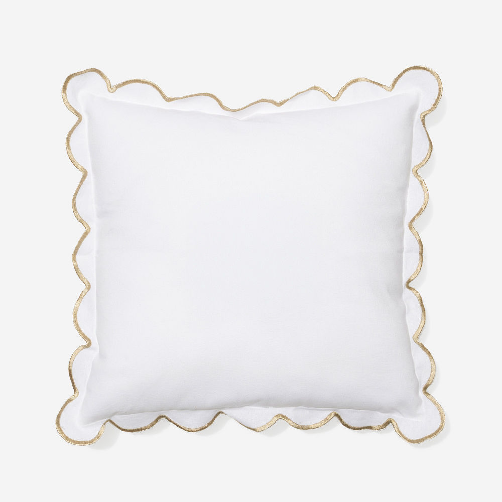 scalloped pillow sham studio shot