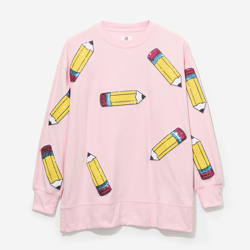 sequin teacher sweatshirt back view