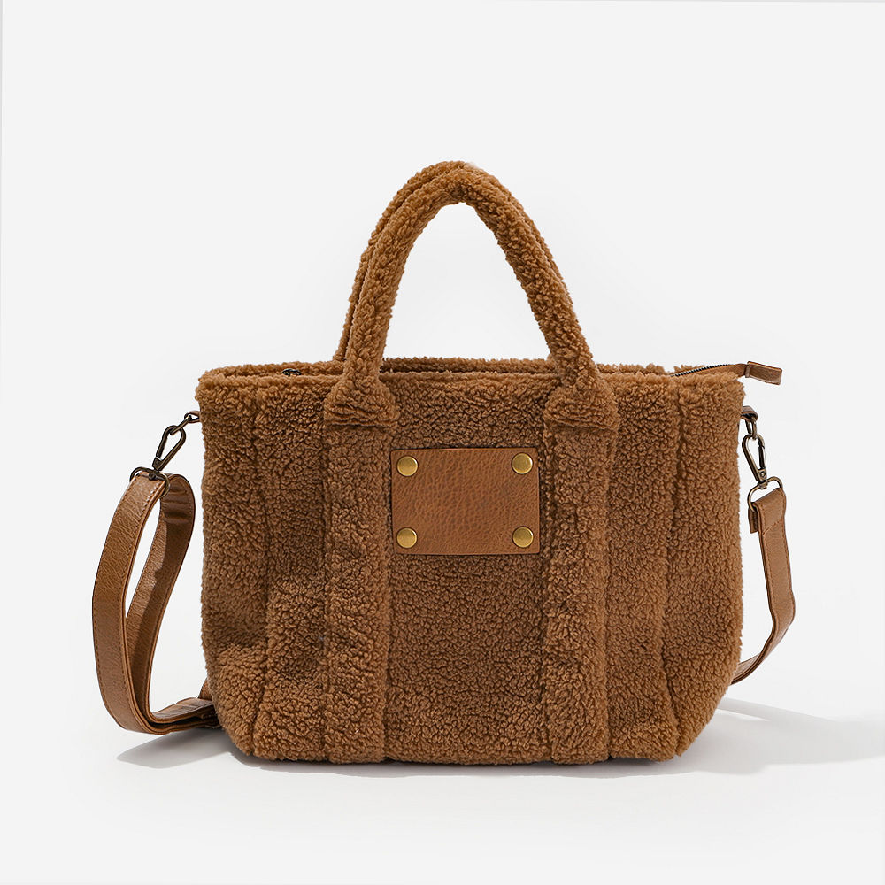 Personalized Sherpa Crossbody Tote